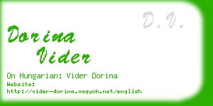 dorina vider business card